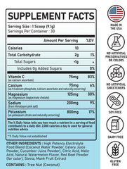 Great Naturally scoop dispensing powder into a glass for quick hydration