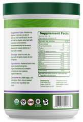 Green Foods Green Magma scoop showing precise measurement for smoothies
