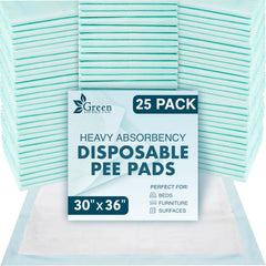 Green Lifestyle underpads packaging, 25-count, convenient home protection