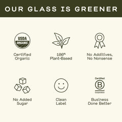 GREENHOUSE JUICE CO organic ingredients label shot showcases natural sources.