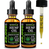 GreenIVe Hemp Oil Drops 28,000mg bottle with glass dropper for potent daily dosing.