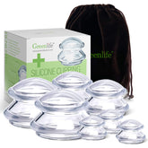 GreenLife cupping therapy seven-cup set for versatile at home massage.