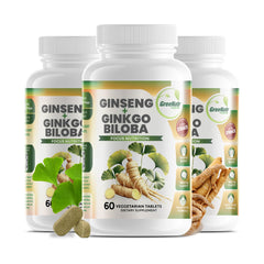 GreeNatr ginko-biloba-panax-ginseng bottle for daily focus support.