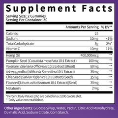 GreenPeople hemp gummies sleep jar close-up highlights melatonin and vitamin C.