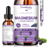 GreenPeople Magnesium Drops bottle close-up highlighting 5-in-1 wellness formula for sleep and relaxation