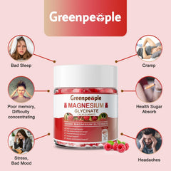 Serving scoop beside bottle highlights magnesium glycinate benefits for muscle relaxation.