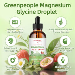 GREENPEOPLE magnesium liquid bottle front emphasizes compact 4 oz size