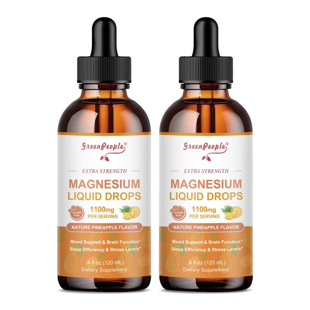 GREENPEOPLE Magnesium liquid bottle in pineapple flavor for daily use