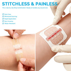 Greetmed emergency wound care wipes and dressings ready for use.