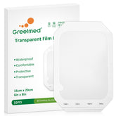 Greetmed transparent dressing 6x8 pack front for on-the-go care.