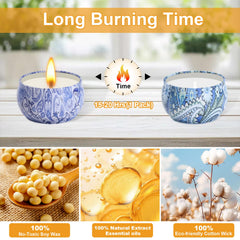 Grestar gardenia candle tin with elegant design for decor and scent.