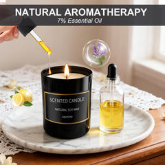 Grestar rose-mint candle complements routines like reading or spa days.