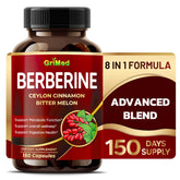 GriMed Berberine bottle front showing immune-support potential.