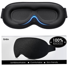 Gritin blackout eye mask with nose bridge blocks light for restful sleep