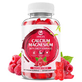 GrnLife calcium magnesium zinc gummies raspberry bottle for daily bone support