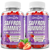 GrnLife saffron gummies bottle front for convenient daily mood support.
