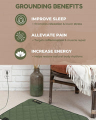 Grounded Bear grounding mat for desk use supports comfortable focused work.