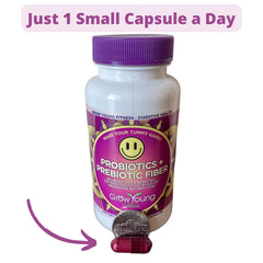 Grow Young Fitness 30-day supply packaging emphasizes long-term digestive support.