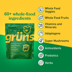 Grüns gummies strawberry flavor ready for everyday wellness and routine.