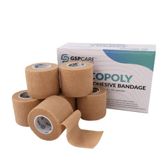 GSPCARE self-adherent bandage wrap around ankle providing supportive compression for sprains