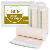 GT Premium elastic bandage wrap with dual ends fasteners for secure self-application