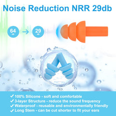 GUIGUZHJ ear plugs for sleeping with ultra-soft silicone for comfort.