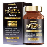 Gulapelst 21-in-1 liposomal magnesium complex bottle demonstrates broad magnesium support for daily energy and muscle comfort.