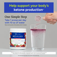 Gundry MD MCT Wellness ketone production support shown in a refreshing drink