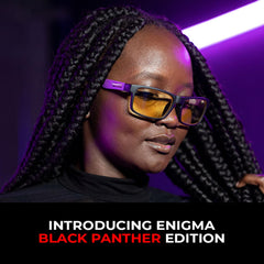 GUNNAR Enigma nylon frame material shown for daily gaming wear.