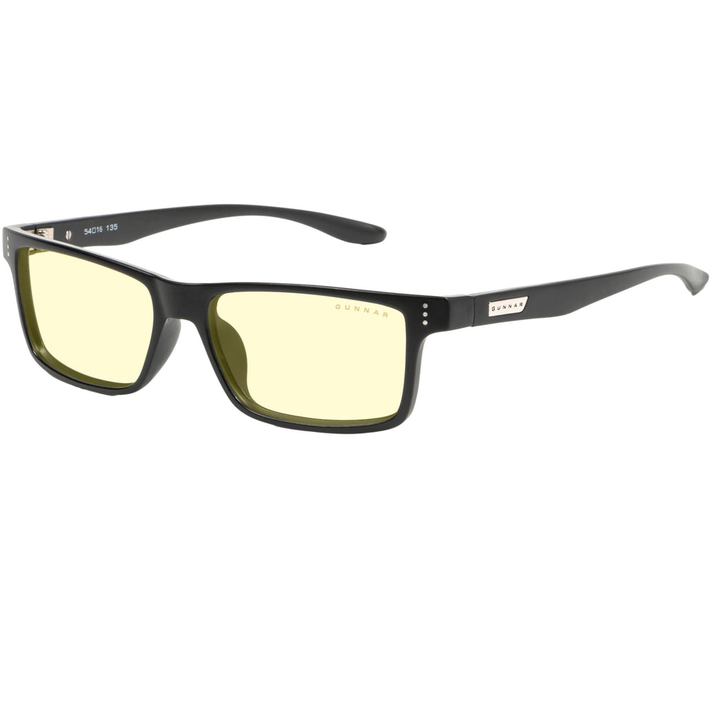 GUNNAR Vertex amber-tint reading glasses, front view, reduce eye strain during long screen sessions.