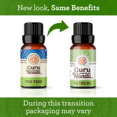 GuruNanda Tea Tree Essential Oil 2x0.5 oz pack ready for DIY blends.