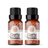 GuruNanda Clavo, botella de vidrio ámbar para aromaterapia y masajes.