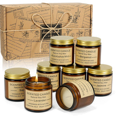 GUYHNE Vanilla jar candle for warm ambience and cozy evenings
