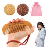Gwabee birthing comb teeth close-up for targeted labor acupressure