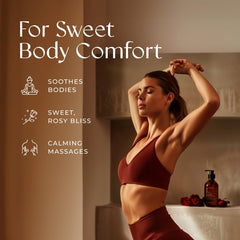 Gya Labs Rose Massage Oil pump top for easy application during spa sessions.