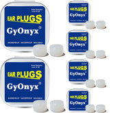 GyOnyx six-pair ear plugs for sleeping, soft silicone comfort for a restful night