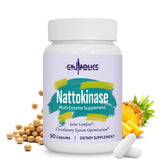 Gyumolics Nattokinase bottle and capsules suggesting circulatory wellness