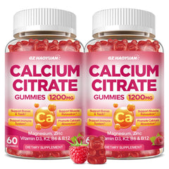 GZ HAOYUAN Calcium Citrate Gummies bottle front view supports daily bone wellness.