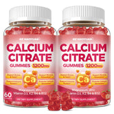 GZ HaoYuan calcium citrate gummies bottle emphasizes strawberry flavor and easy daily support.