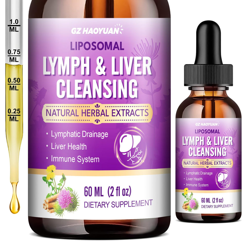 GZ HaoYuan Lymph-Liver Detox Drops bottle pour supports lymph and liver balance