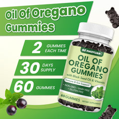GZ HAOYUAN Oil of Oregano Gummies black seed oil highlights thymoquinone rich antioxidant support