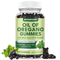 GZ HAOYUAN Oil of Oregano Gummies bottle for daily wellness and digestion