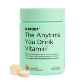 H-PROOF Anytime You Drink Vitamin bottle close-up for post-drink replenishment after a night out
