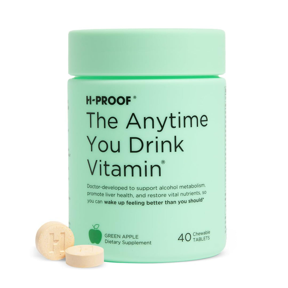 H-PROOF Anytime You Drink Vitamin bottle front promotes metabolism and liver health