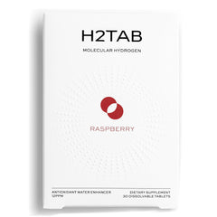 H2TAB Raspberry tablet in bottle shows convenient daily hydration support