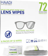 HAADI Glasses Cleaner Wipes—individually wrapped for portable use; keeps lenses clear on the go.