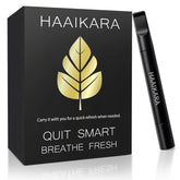 Haaikara Natural Air Stick pack front view, compact for travel and desk use.