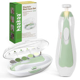 haakaa baby nail file LED green preview shows precise night trimming with a soft glow