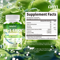 Close-up of apple-flavored HAAYI gummy for workouts.