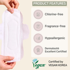 H.A.C PLUS Hyye cotton soft topsheet closeup conveys gentle skin feel.